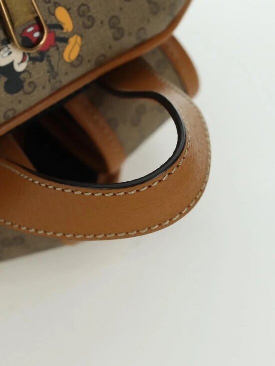 GUCCI Micro GG Supreme Disney Backpack PVC Beige Gold 552884 Auth 171451SAM main image 10